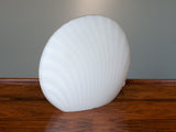 1970's Peill & Putzler White Striped Glass Table Lamp