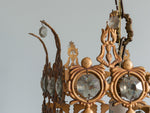 Antique Bronze & Crystal Venetian Ceiling Light