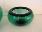 Handblown Emerald Green Bowls