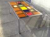 1970s Chrome and Tiled Coffee Table