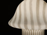 1970's Pair of Small Striped Peill & Putzler Mushroom Table Lamps