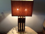 Italian 1960s Lamp & Original Square Shade