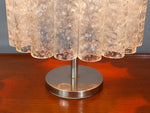 1970s Doria Leuchten Iced Glass Tubular Table Lamp