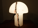 1970's German White Glass Mushroom Table Lamp by Peill & Putzler