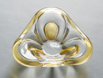 French Art Yellow and Clear Glass Bowl