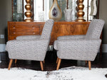 Pair of 1950s Italian Padded Armchairs