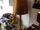 Pair 1950's Solid Brass Stiffel Table Lamps