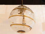 1970s Large German Doria Crackled Swirl Hanging Light