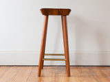 Vintage Bentwood Solid Teak Ply Bar Stool