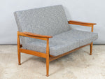 1960s Afromosia Guy Rogers Manhattan 2-Seater Sofa with Footstool