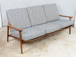 1960s British Afromosia Guy Rogers New Yorker 3-Seater Sofa