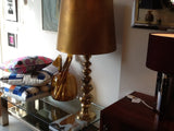 Pair 1950's Solid Brass Stiffel Table Lamps