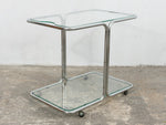 French Chrome and Glass Drinks Trolley