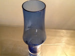 1970'S RIIHIMAKI BLUE GLASS VASE