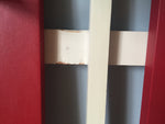 1960s Belgium Red and White Wooden Coat Rack