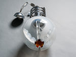 1960s Tinted White and Orange Globe Light by Mazzega