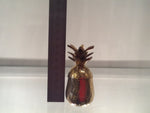 VINTAGE SMALL BRASS PINEAPPLE COCKTAIL STICK HOLDER