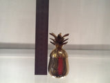 VINTAGE SMALL BRASS PINEAPPLE COCKTAIL STICK HOLDER