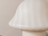 1970's Pair of Small Striped Peill & Putzler Mushroom Table Lamps