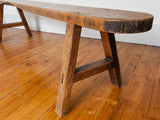 Antique Trestle Style French Oak Bench