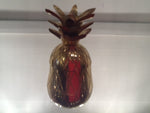 VINTAGE SMALL BRASS PINEAPPLE COCKTAIL STICK HOLDER