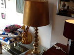 Pair 1950's Solid Brass Stiffel Table Lamps