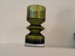 RIIHIMAKI LASI OLIVE GREEN GLASS VASE BY TAMARA ALADIN