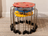 2007 Signed Set of Triple Play Coloured Side Tables by Gaetano Pesce