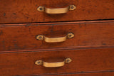 Antique Oak Plans Chest Coffee Table with Zinc Top with Wooden Casters