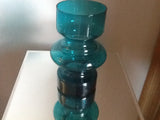 Small Turquoise Hooped Riihimaki Vase