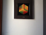 Op Art - Spotted Cube Vasarely Framed Print