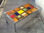 1970s Chrome and Tiled Coffee Table