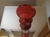 Small Ruby Red Riihmaki Rippled Vase