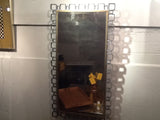 1970's Backlit Bronze and Metal Mirror