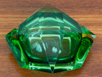 VINTAGE MURANO SOMMERSO GREEN ART GLASS BOWL