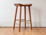 Vintage Bentwood Solid Teak Ply Bar Stool