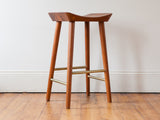 Vintage Bentwood Solid Teak Ply Bar Stool