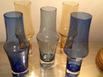 1970'S RIIHIMAKI BLUE GLASS VASE