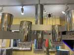 1970s Italian Abstract Chrome and Glass Chandelier by Gaetano Sciolari