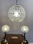 1970s Doria Globe Hanging Light & Pair of Table Lamps