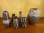 Set of 5 1950s German Anton Piesche Pottery Vases