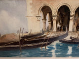 Harold Latham Watercolour "A Fish Market on the Grand Canal, Venice"
