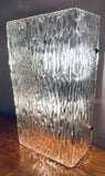Large 1960s Kalmar Lighting Waved Glass Wall Light