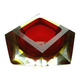Large 1970s Italian Murano Red Glass Bowl