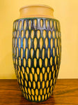 Large 1970s W. German Mustard Yellow and Green Fat Lava 188 41 Vase