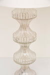 Large Pair of 1960s Italian Glass and Chrome Lamps