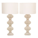 Large Pair of 1960s Italian Glass and Chrome Lamps