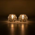 Pair of 1970s Peill and Putzler Clear Table Lights