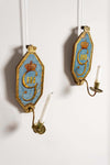 Pair of 18th Century Swedish Gustavian Glass Candleholder Wall Sconces