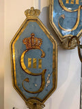 Pair of 18th Century Swedish Gustavian Glass Candleholder Wall Sconces